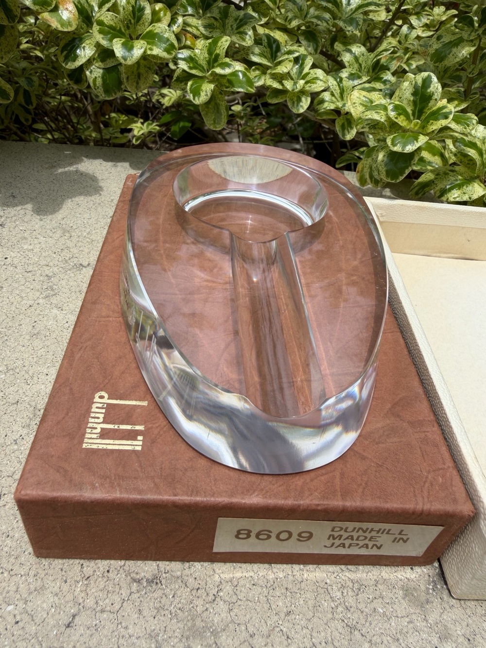 NIB Vintage Dunhill Crystal Cigar Ashtray made in Japan